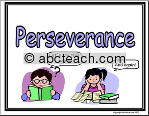 Poster: Life Skills – Perseverance