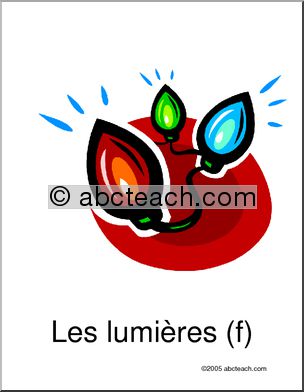 French: NoÃŽl; LumiÃ‹res Vocabulary Poster