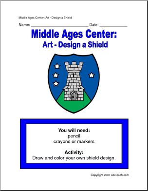 Art Project: Design a Medieval Shield (primary/elem)