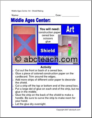 Art Project: Make a Medieval Shield (elem)