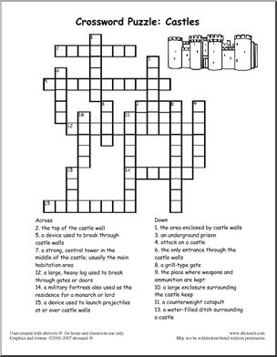 Crossword: Castles (upper elem)