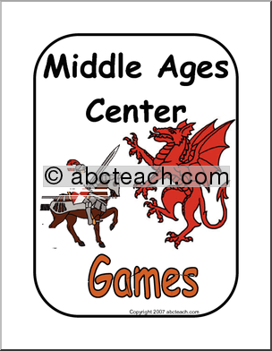 Center Sign: Medieval Center Games