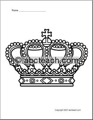 Coloring Page: Medieval Crown