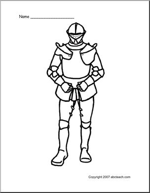 Coloring Page: Medieval Knight