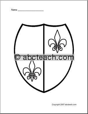 Coloring Page: Medieval Shield