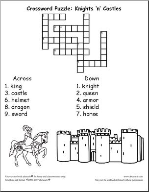 Crossword: Castles (upper elem)