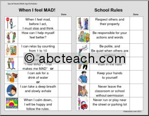 Schedules and Routines: Anger Management and School Rules