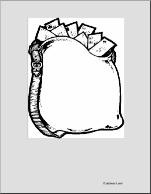 Coloring Page: Mail Bag