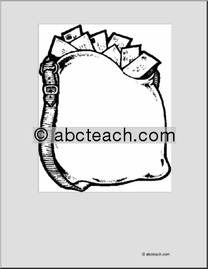Coloring Page: Mail Bag