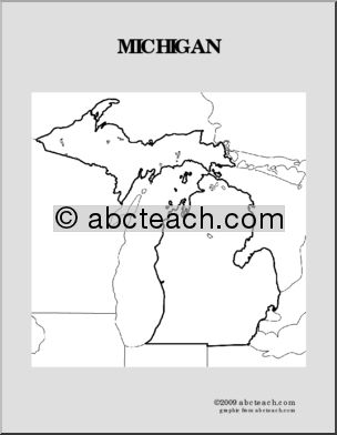 Map: U.S. – Michigan