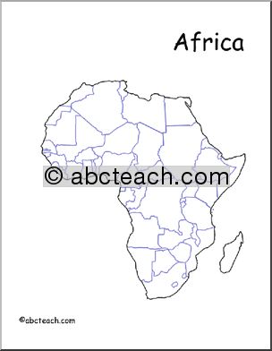 Map: Africa (unlabeled countries)