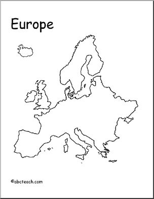 Outline Map Europe - EnchantedLearning.com