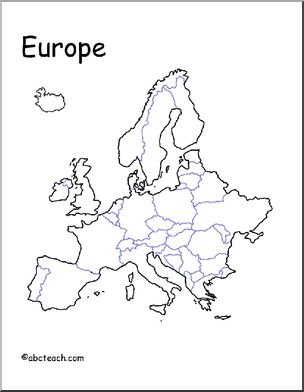 Map: Europe (unlabeled countries)