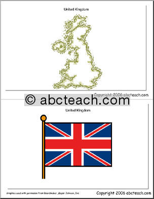 Map and Flag Cards: United Kingdom