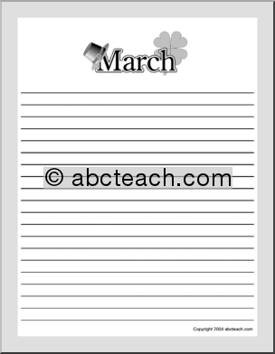 Writing Paper: March (Elementary)