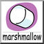 Clip Art: Basic Words: Marshmallow Color (poster)