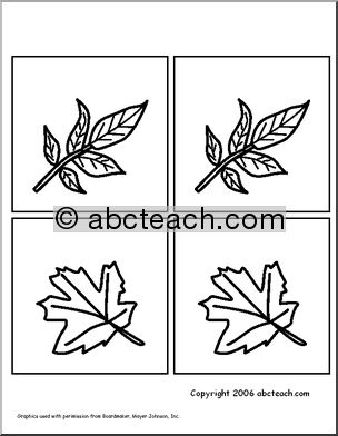 Matching: Leaves (pre k – primary) b/w