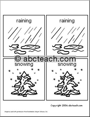 Matching: Weather (pre k – primary) b/w