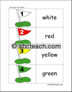 Memory Game: Color Words – golf theme