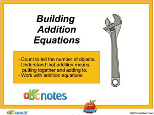 Interactive: Notebook: Building Addition Equations