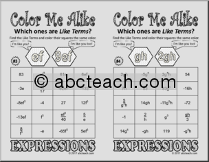 Color Me Alike – Like Terms
