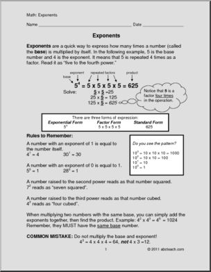Interactive: Notebook: Math: Exponents