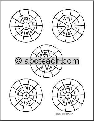 Blank Math Circles (to 10) Math