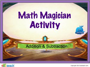 Interactive: Notebook: Math Magician – Addition and Subtraction (2,4,6,8)