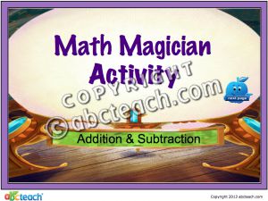 Interactive: Notebook: Math Magician – Addition and Subtraction (2,4,6,8)