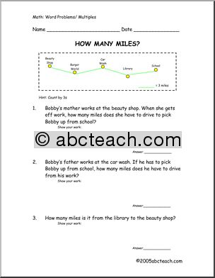 Miles and Multiples Worksheet