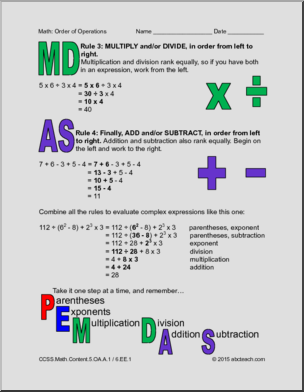 Math: Order of Operations – PEMDAS