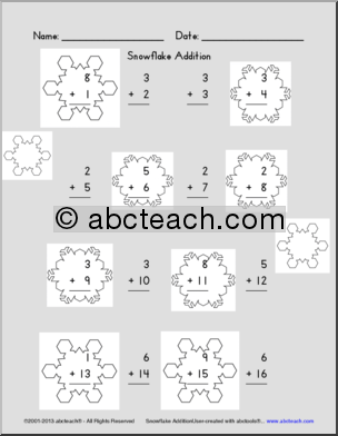 Snowflake Addition Math