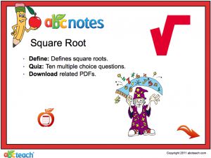 Interactive: Flipchart: Math: Square Root