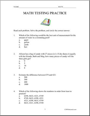 Math (level 4) Testing Practice