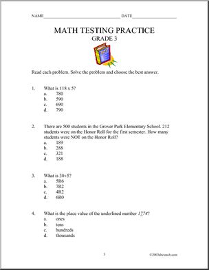 Math (level 3) Testing Practice