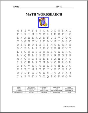 Word Search: Math