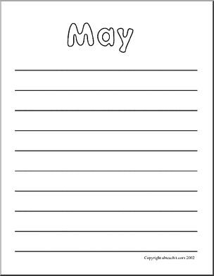 Writing Paper: May (Elementary)