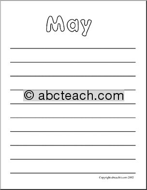 Writing Paper: May (Elementary)