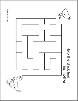 Maze: Animal Babies 1 (easier)