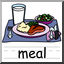 Clip Art: Basic Words: Meal Color (poster)