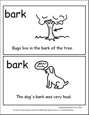 Bark (black outline version) Homonym