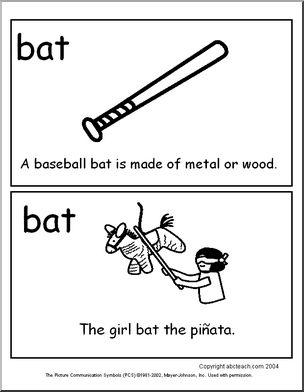 Bat (black outline version) Homonym