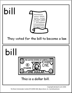 Bill (black outline version) Homonym