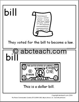 Bill (black outline version) Homonym