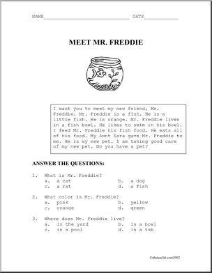 Fiction: Meet Mr. Freddie (primary)