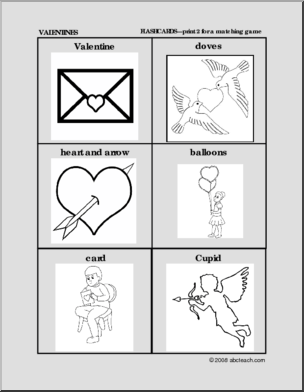 Flashcards: Valentines (preschool/primary)