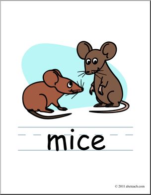 Clip Art: Basic Words: Mice Color (poster)