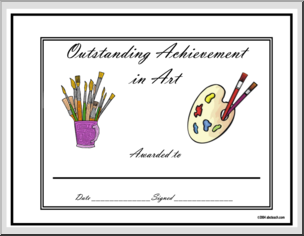 Certificate: Outstanding Achievement Award – Art