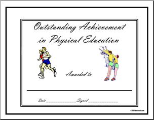 Certificate: Outstanding Achievement Award – Physical Education