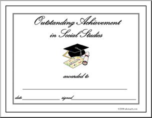 Certificate: Outstanding Achievement Award – Social Studies
